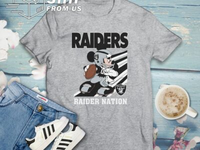 Mickey Mouse Las Vegas Raiders American Football Team T Shirt