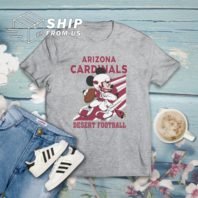 Mickey Mouse Arizona Cardinals American Football Team T Shirt