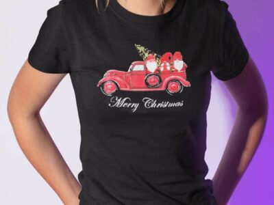 Merry Christmas Car Gnome Santa Shirt