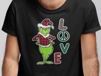 Merry Christmas Peace Love Grinch Christmas Shirt