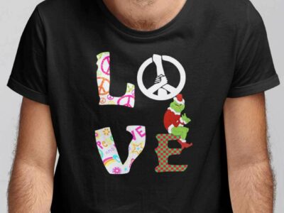Peace Love Grinch Christmas Shirt Cute Christmas Tee