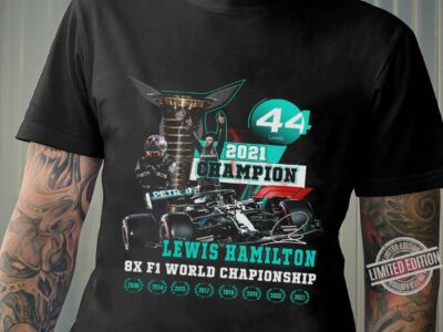 2021 Champion Lewis Hamilton 8x F1 World Championship Shirt