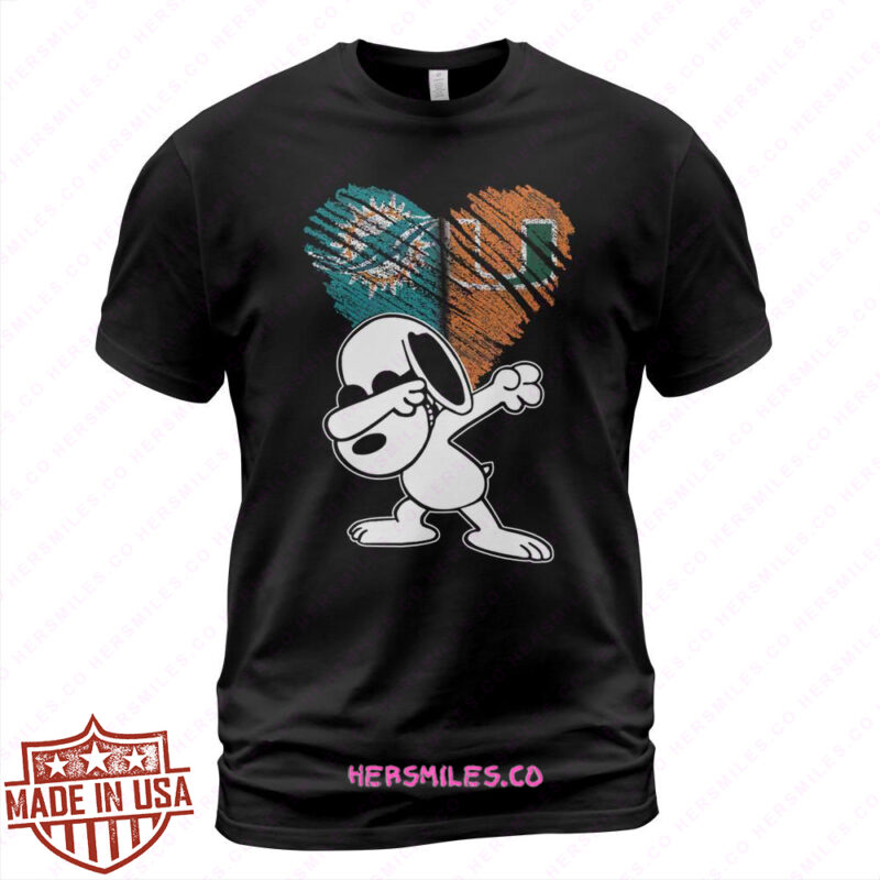 Dolphins Hurricanes Snoopy T Shirt