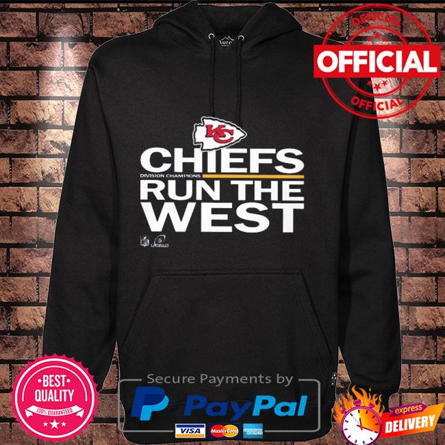 Chiefs run the west shirt Kansas city Chiefs red 2021 afc west division champions trophy shirt
