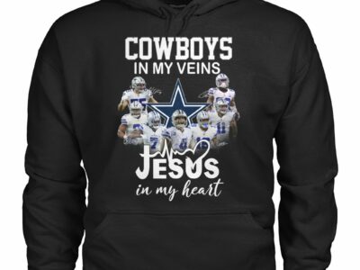 Dallas Cowboys In My Veins Jesus in my Heart Shirt