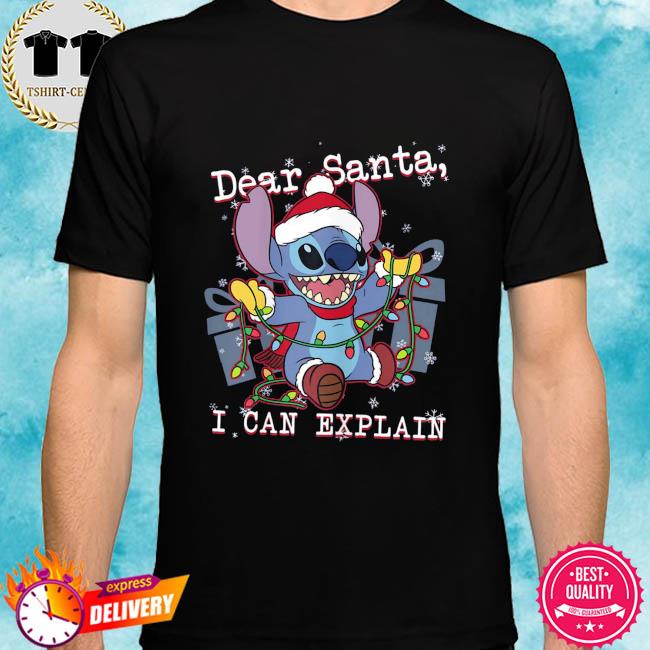 Disney Lilo & Stitch Christmas Dear Santa I Can Explain Happy Christmas Shirt