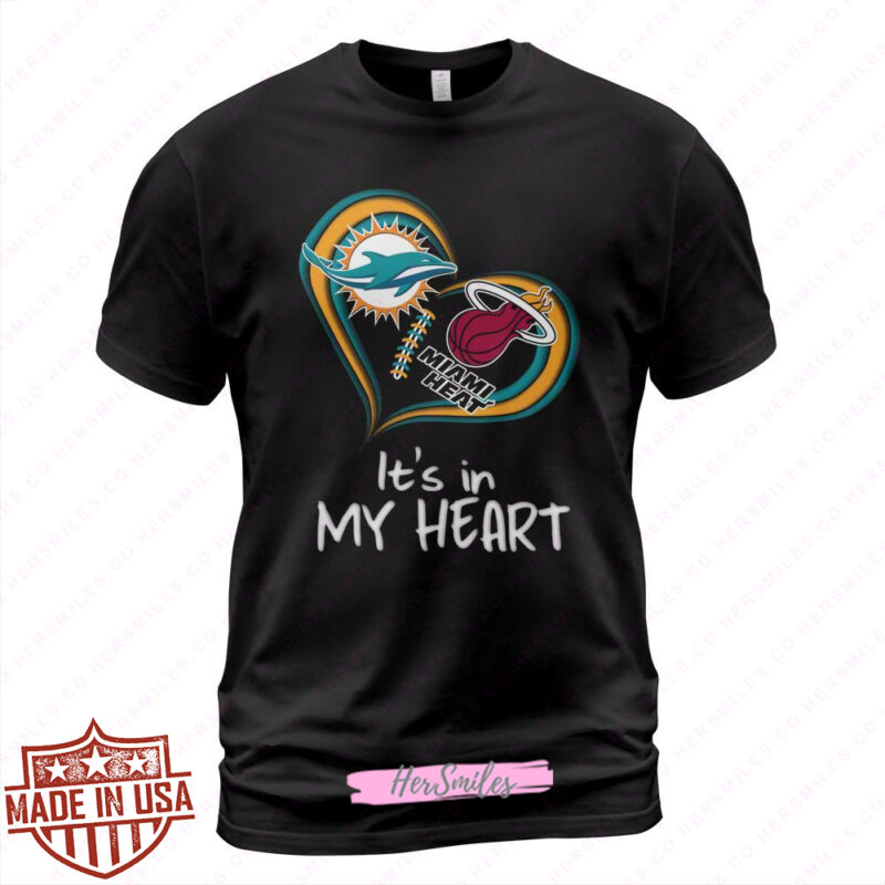 Dolphins Heat In My Heart T Shirts