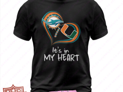 Dolphins Hurricanes In My Heart T  Shirts