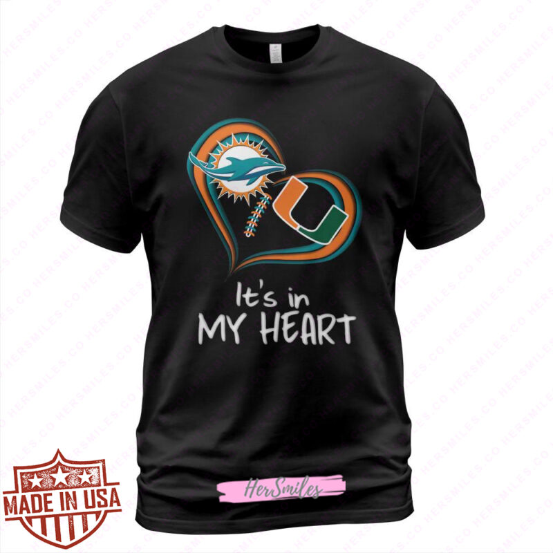 Dolphins Hurricanes In My Heart T  Shirts