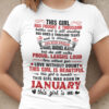 Girl Has Fought A Thousand Battles January Birthday Shirt