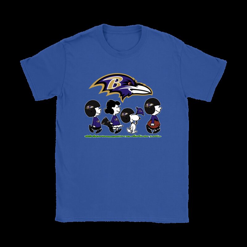 Baltimore Ravens NFL Football Gift Fr Fans Snoopy Woodstock The Peanuts  Movie T Shirt - Banantees