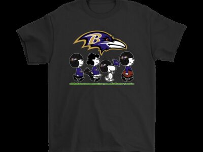 Peanuts Snoopy Football Team With The Baltimore Ravens NFL Shirts