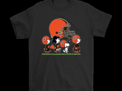 Peanuts Snoopy Football Team With The Cleveland Browns NFL Shirts
