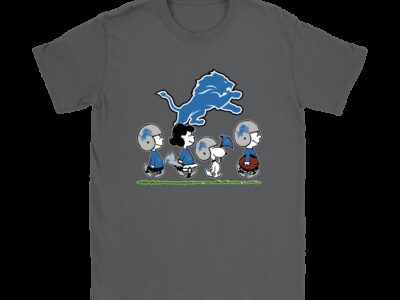 Peanuts Snoopy Football Team With The Detroit Lions NFL Shirts