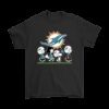 Peanuts Snoopy Football Team With The Miami Dolphins NFL Shirts