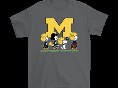 Peanuts Snoopy Football Team With The Michigan Wolverines NFL Shirts