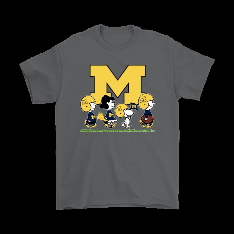 Peanuts Snoopy Football Team With The Michigan Wolverines NFL Shirts