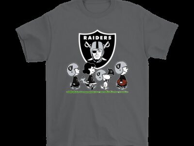 Peanuts Snoopy Football Team With The Oakland Raiders NFL Shirts