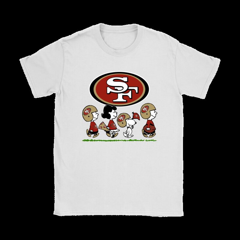 San Francisco 49ers NFL Football Snoopy Woodstock The Peanuts Movie Youth  T-Shirt