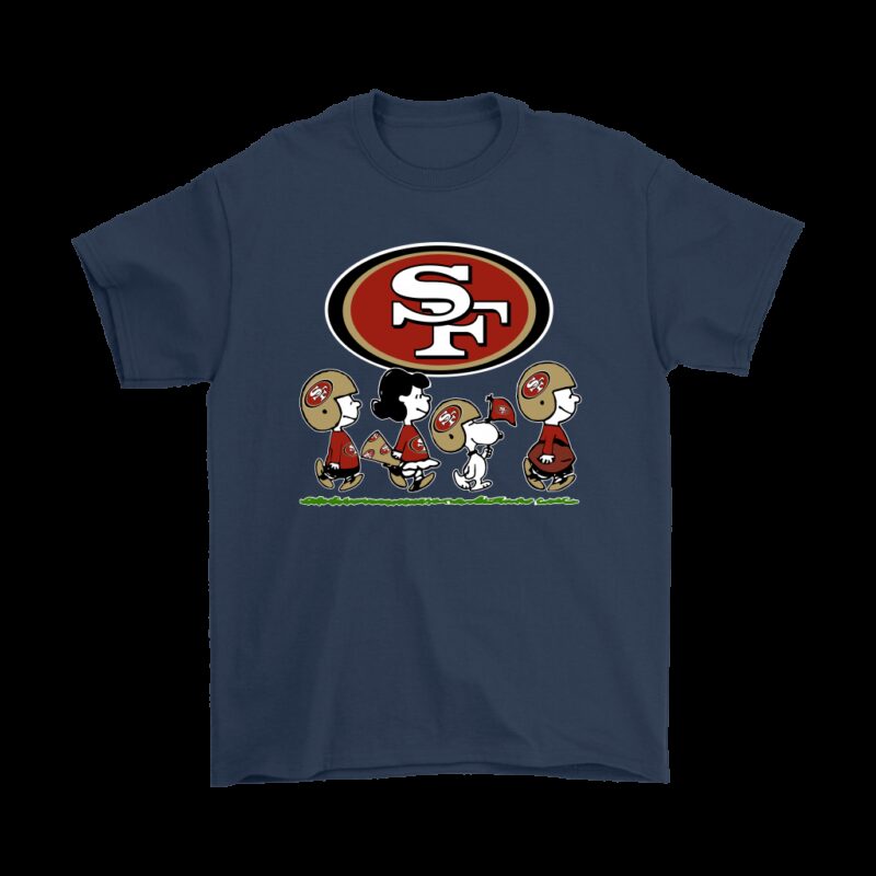 Peanuts Charlie Brown Snoopy Woodstock cartoon San Francisco 49ers football  logo gift shirt, hoodie, sweater, long sleeve and tank top