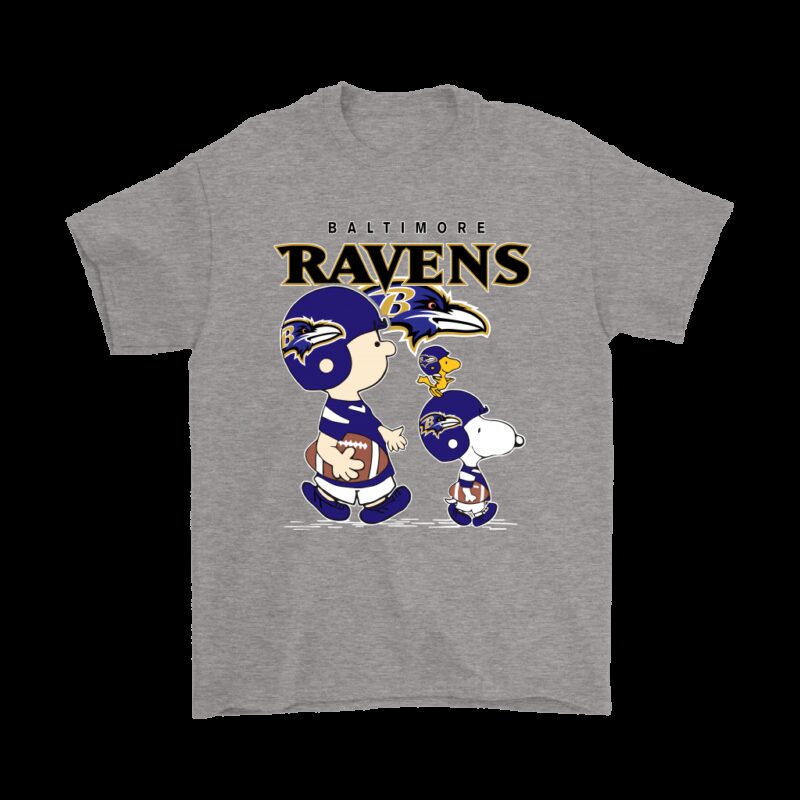 Baltimore Ravens Lets Play Football Together Snoopy NFL Shirts
