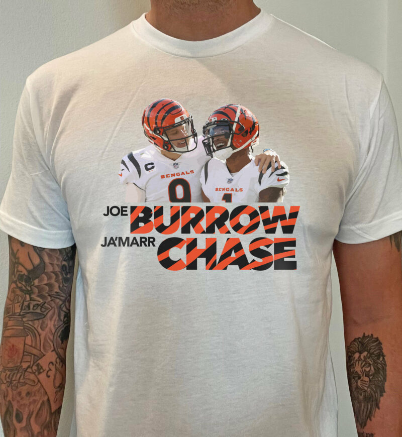 Cincinnati Bengals Who Dey Chase Burrow Mixon Signatures Unisex Shirt