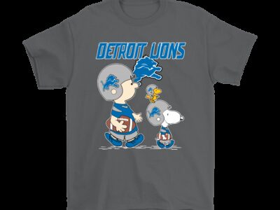 Detroit Lions Lets Play Football Together Snoopy NFL Shirts