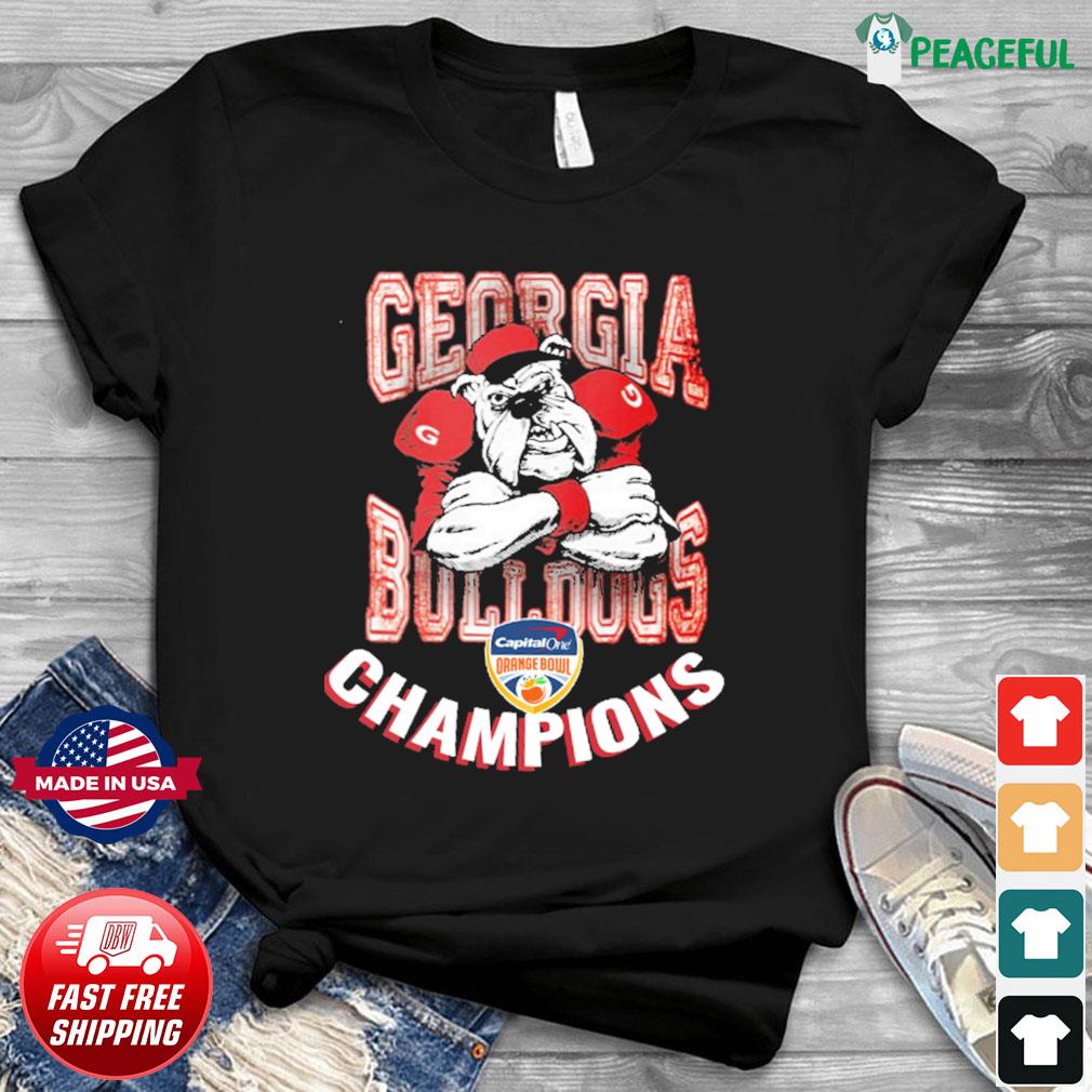 Georgia Bulldogs Champions 2021 2022 Orange Bowl Shirt