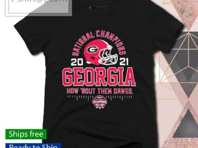Georgia Bulldogs College Football Playoff 2021 National Champions Helmet Arch T-shirt