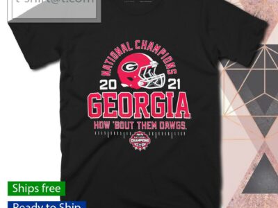 Georgia Bulldogs College Football Playoff 2021 National Champions Helmet Arch T-shirt