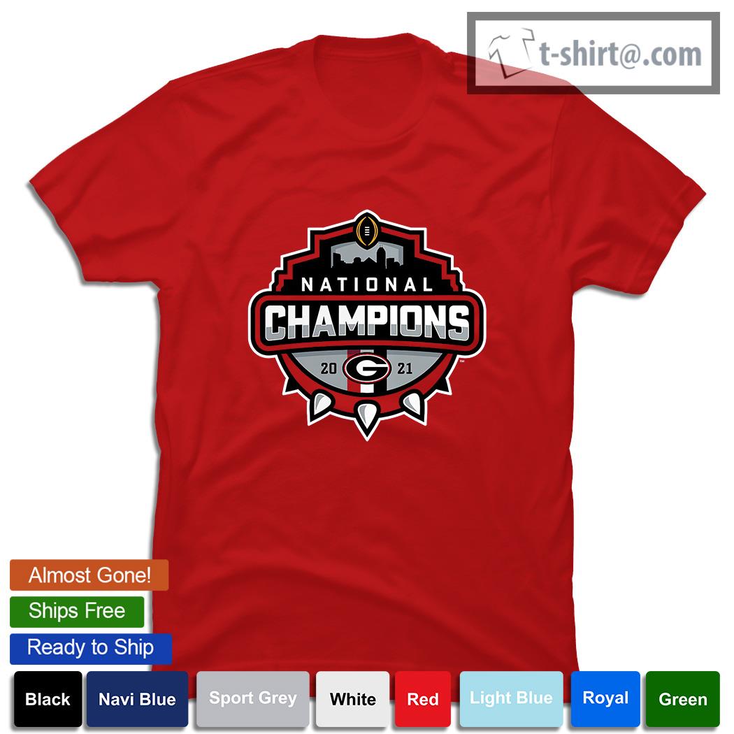 Georgia Bulldogs College Football Playoff 2021 National Champions Logo T-shirt