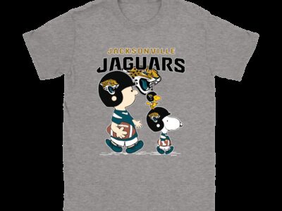 Jacksonville Jaguars Lets Play Football Together Snoopy NFL Shirts