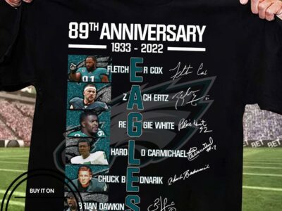 Philadelphia Eagles 89th Anniversary 1933-2022 Signatures Shirt