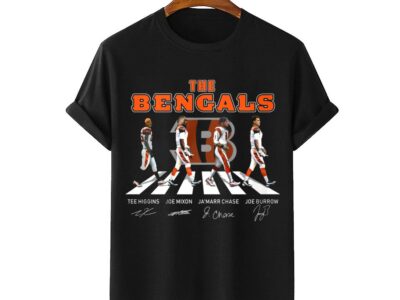The Bengals Joe Burrow Joe Mixon Ja‘marr Chase Tee Higgins Abbey Road Shirt