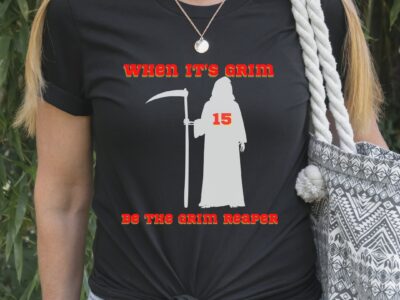 : When its Grim be The Grim Reaper T Shirt Andy Reid Mahomes  Tshirt T-Shirt Black : Clothing, Shoes & Jewelry