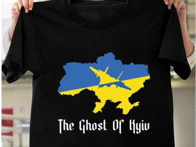 Ghost Of Kyiv Ukraine Mig-29 Flag Map Shirt