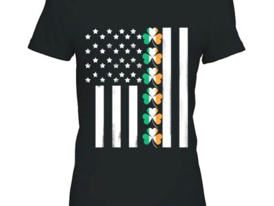 Hottest Ireland American Flag Shamrock St Patrick Day Patriotic Shirt