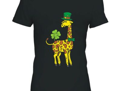 Hottest Irish Leprechaun Giraffe Shamrock St Patrick Day Animal Shirt