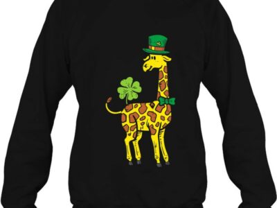 Hottest Irish Leprechaun Giraffe Shamrock St Patrick Day Animal Shirt