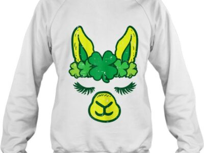 Hottest Irish Llama Alpaca Face Cute St Patrick Day Baby Girls Gift Shirt