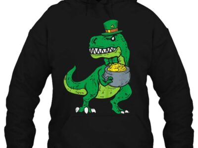 Hottest Leprechaun Irish T-Rex Dinosaur St Patrick Day Boys Kid Gift Shirt
