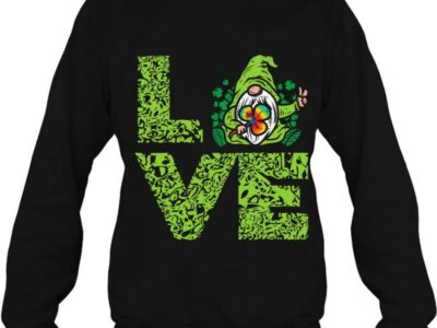 Hottest Love Irish Gnome Tie Dye Shamrock St Patrick Day Hippie Gift Shirt