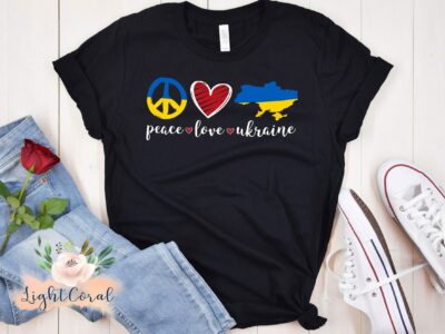 Hottest Peace Love Ukraine Shirt