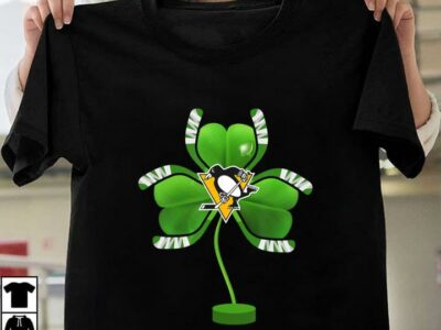 Irish St Patrick Day Shamrock Hockey Tree Pittsburgh Penguin
