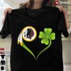 New Official Irish Patrick Day Shamrock Heart Football Team Washington Redskin T Shirt