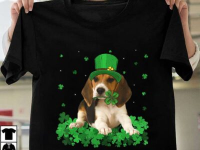 New Official Irish Shamrock St Patrick‘s Day Beagle Cool T Shirt