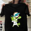 New Official Irish St Patrick Day Dabbing Unicorn Football Team Miami Dolphin T Shirt