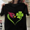 New Official Irish St Patrick Day Shamrock Heart Football Team Arizona Cardinal T Shirt
