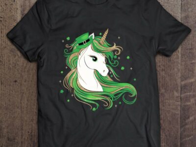 Official Cute Unicorn Leprecorn St Patrick Day Lucky Irish Girl Gift Shirt