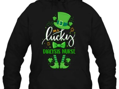 Official Leprechaun I‘m A Lucky Dialysis Nurse St Patrick Day Gifts Shirt